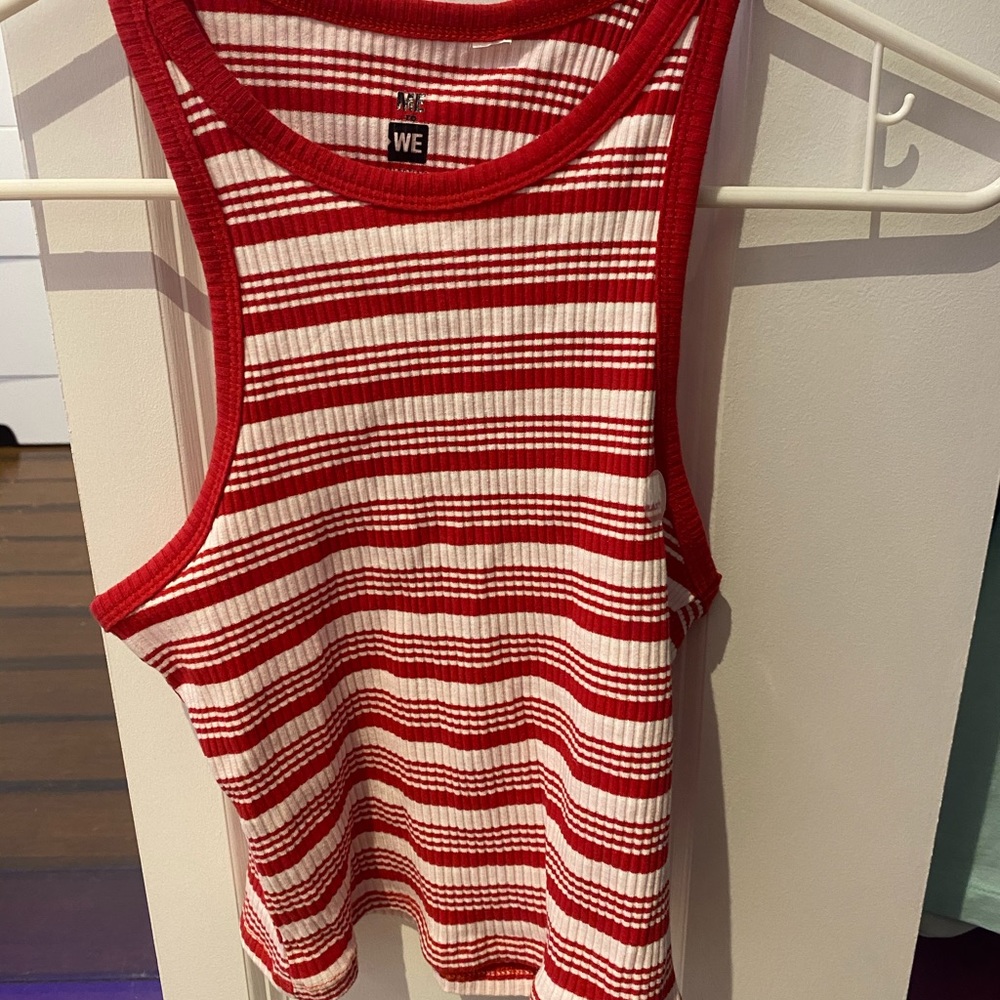 red and white top from pacsun